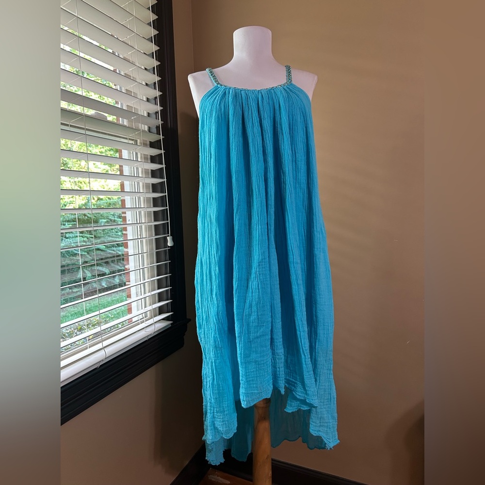Elegant Blue Women's Dress